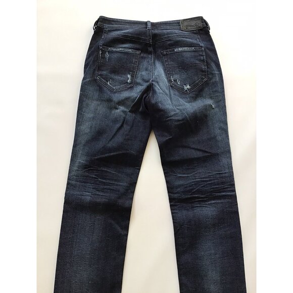 $228 Diesel Women’s Reen Regular Straight Jeans 0844T Distressed Size W-27 - Picture 6 of 11